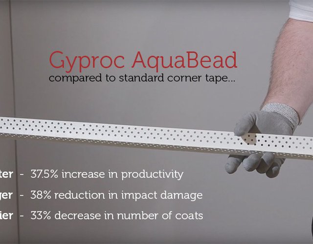 New Gyproc AquaBead corner bead speeds up the install process