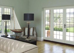 Decorative leaded light windows by Mumford and Wood