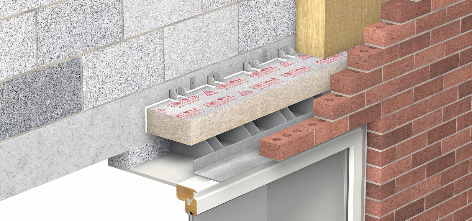 AIM Wall Cavity Barrier (Red Edition) -Masonry Support